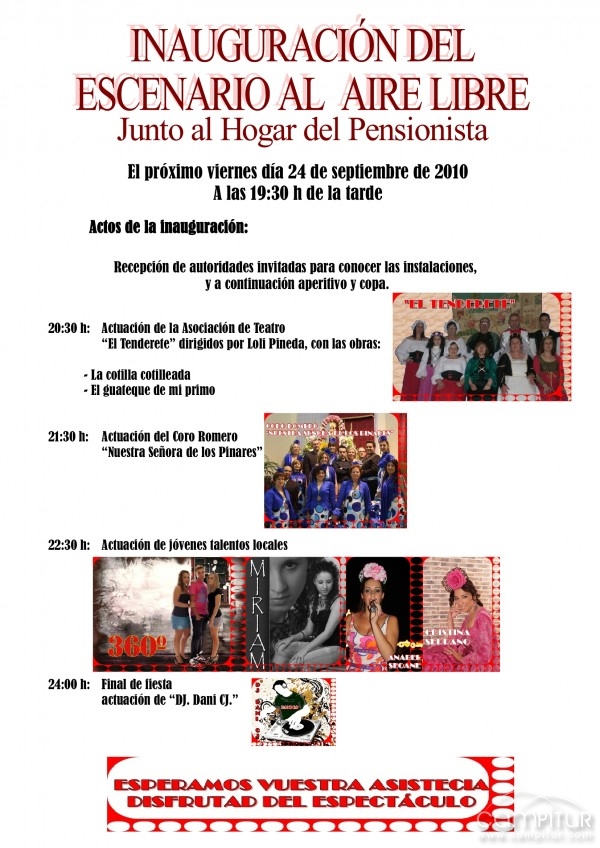 Inauguración de El Escenario al Aire Libre en Obejo 