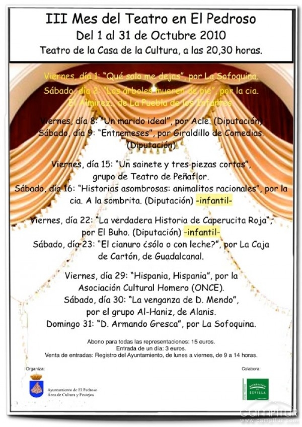 El Pedroso celebra su III Mes del Teatro 
