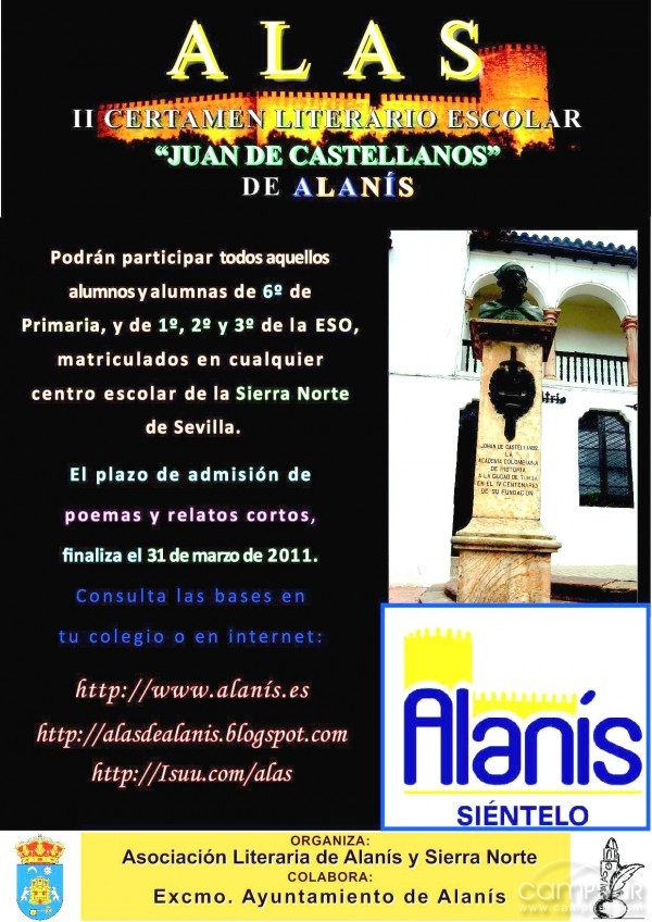 Alanís celebra el II Certamen Literario Escolar Juan de Castellanos