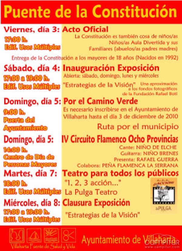 Actividades conmemorativas para el Día de la Constitución 
