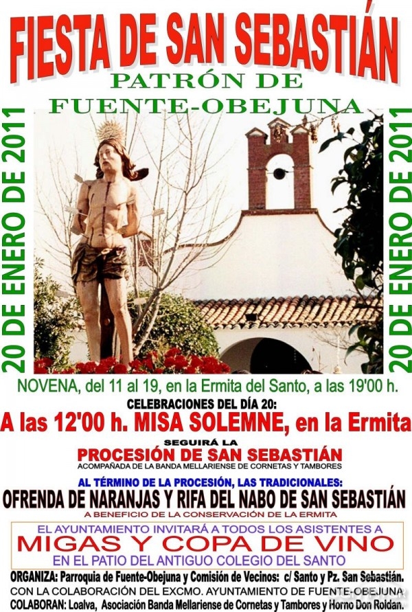 Todo preparado para la celebración de San Sebastián en Fuente Obejuna 