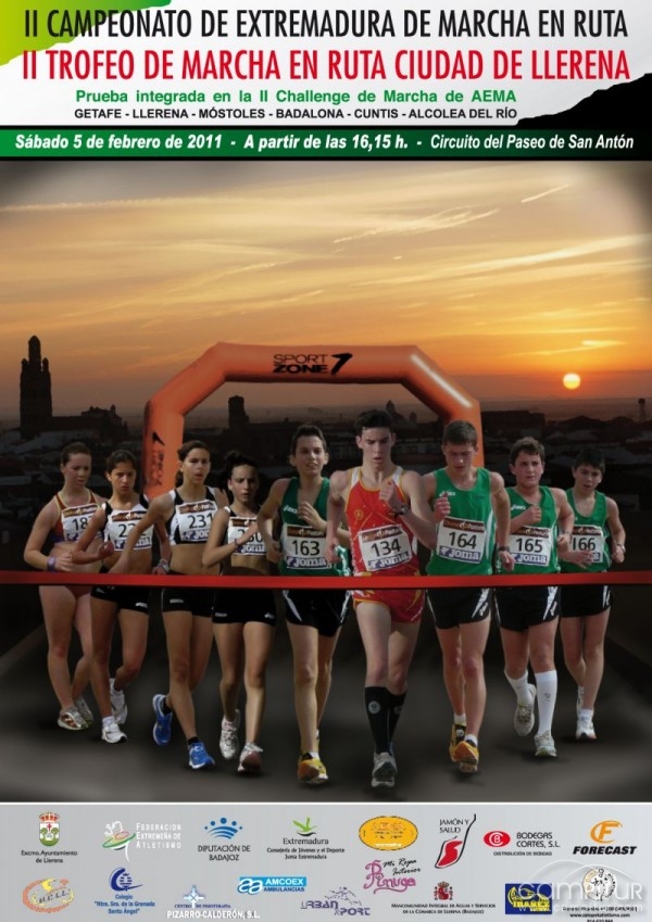 II Campeonato de Extremadura de Marcha en Ruta.II Trofeo en Marcha en Ruta Ciudad de Llerena