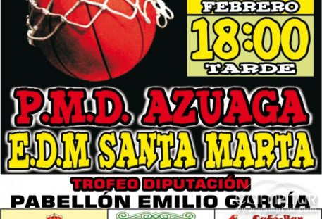 P.M.D. Azuaga baloncesto contra E.D.M Santa Marta 