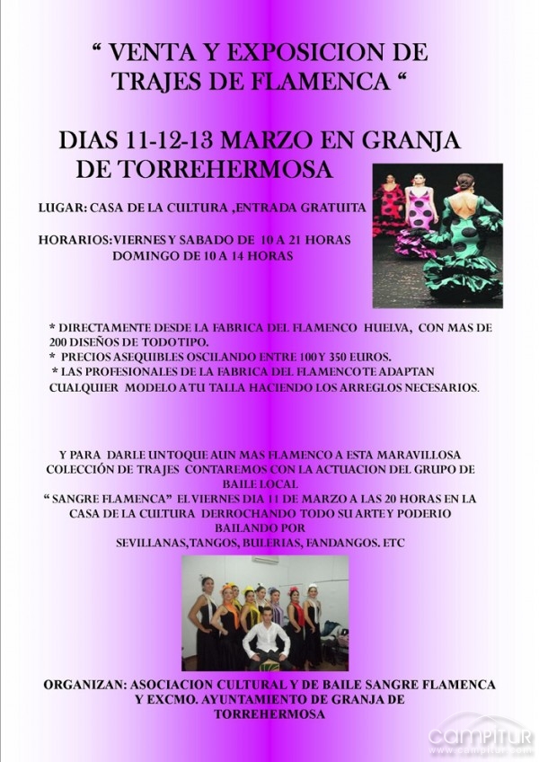 Exposición y Venta de trajes de Flamenca en Granja de Torrehermosa