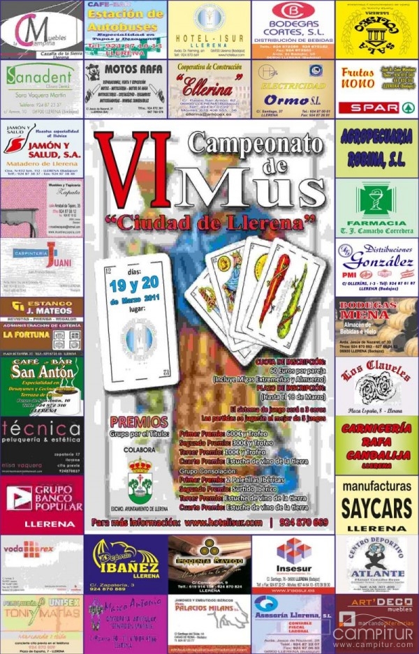 Este fin de semana se celebra el VI Campeonato de Mus “Ciudad de Llerena”