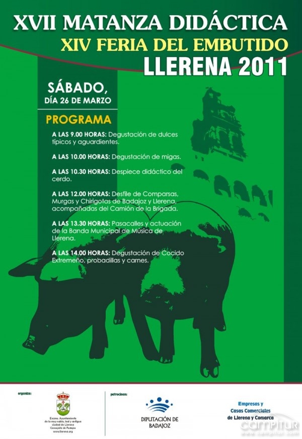 Llerena se prepara para celebrar su XVII Matanza Didáctica y XIX Feria del Embutido 2011 