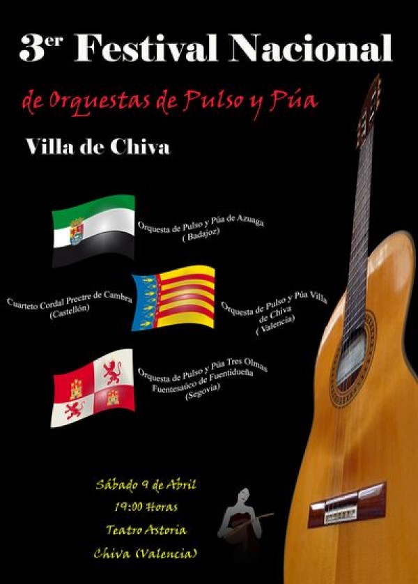 La Orquesta de Pulso y Púa de Azuaga en el III Festival Nacional de Orquestas de Pulso y Púa Villa de Chiva (Valencia)