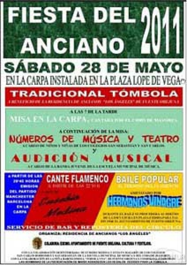 El próximo sábado Fuente Obejuna celebra el Día del Anciano 