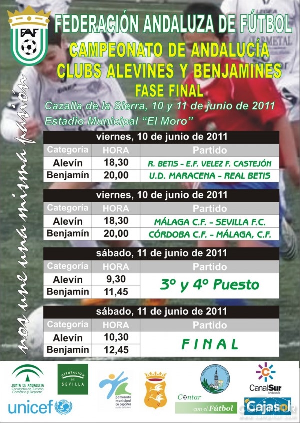 Cazalla acoge la fase final del Campeonato de Andalucía de Fútbol 