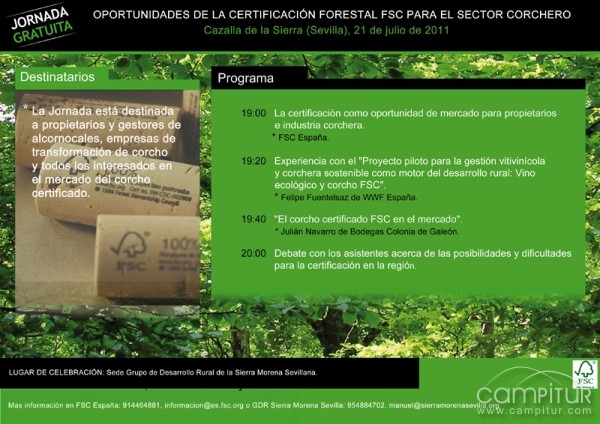 Jornada sobre “Oportunidades de la certificación forestal FSC para el sector corchero” 