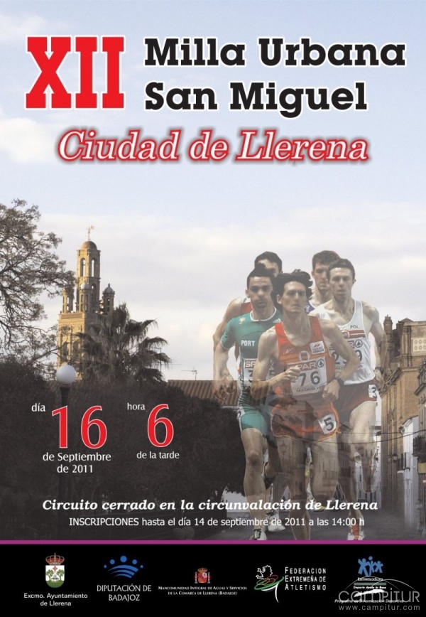 El próximo viernes se celebra la XII Milla Urbana “San Miguel” en Llerena 