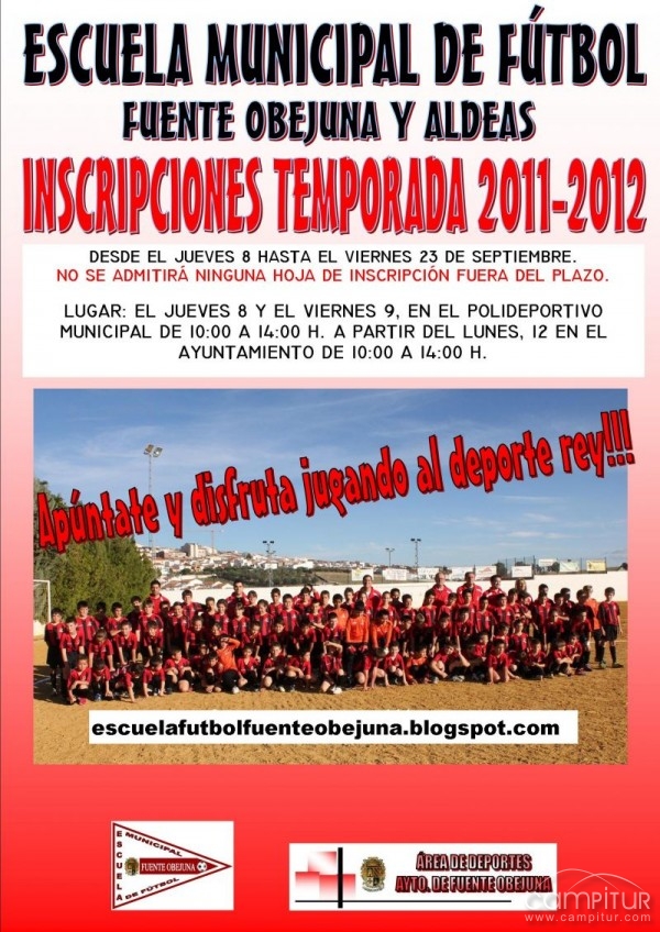 Abierto el plazo de inscripción para la Escuela de Fútbol de Fuente Obejuna y aldeas 