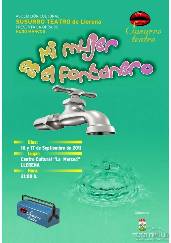 Susurro Teatro pone en escena la obra “Mi mujer es el fontanero”