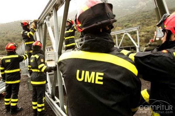 El IIº Batallón de Intervención de Emergencia del Ministerio de Defensa en Peñarroya-Pueblonuevo 