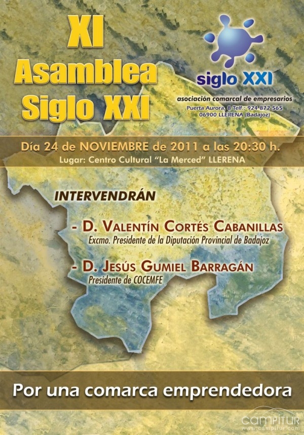 Llerena acoge la XI Asamblea de la Asociación Comarcal de Empresarios Siglo XXI 