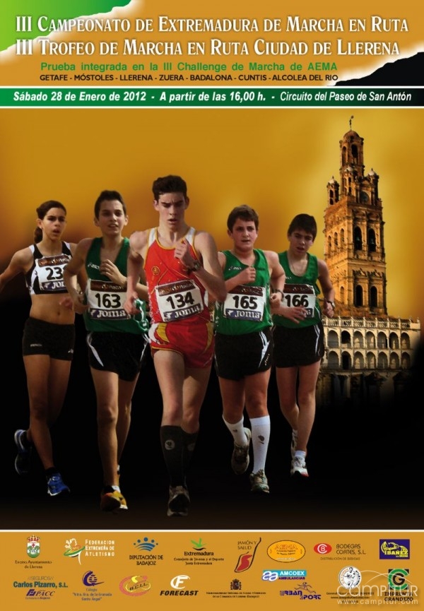 III Campeonato de Extremadura de Marcha en Ruta. III Trofeo de Marcha en Ruta Ciudad de Llerena 