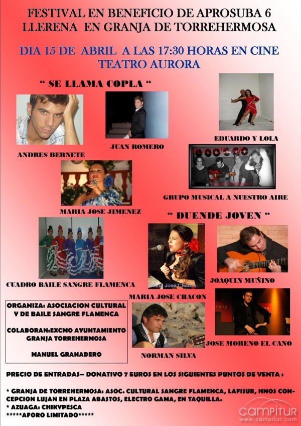 Festival Benéfico en pro Aprosuba 6 en Granja de Torrehermosa 