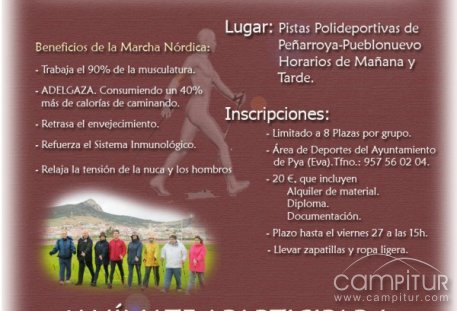 Peñarroya-Pueblonuevo acogen el II Curso de Marcha Nórdica 