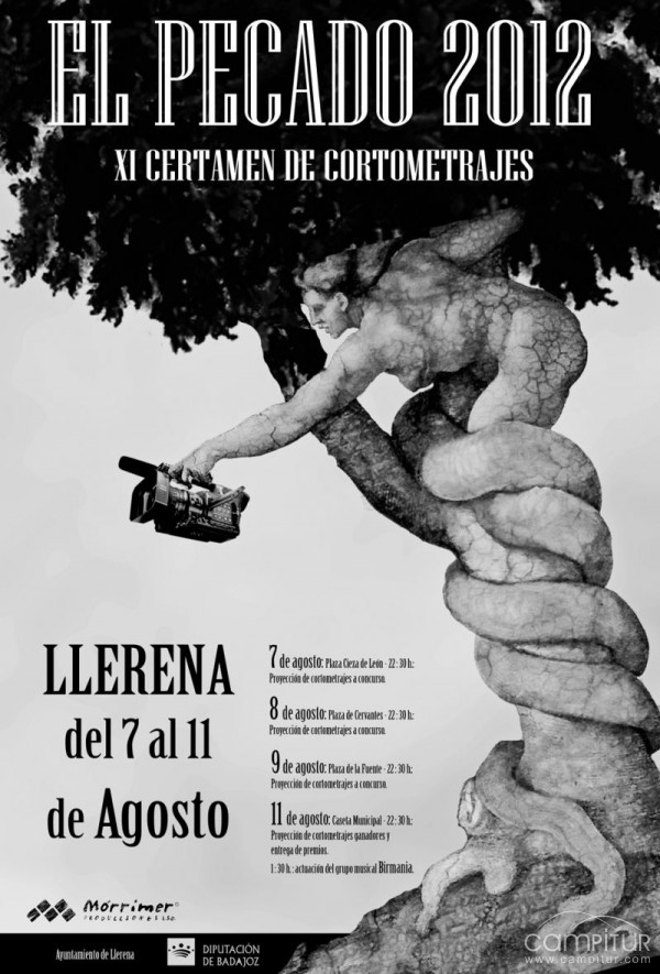 Abierto el plazo para participar en el XI Certamen de Cortometrajes El Pecado 2012 en Llerena 