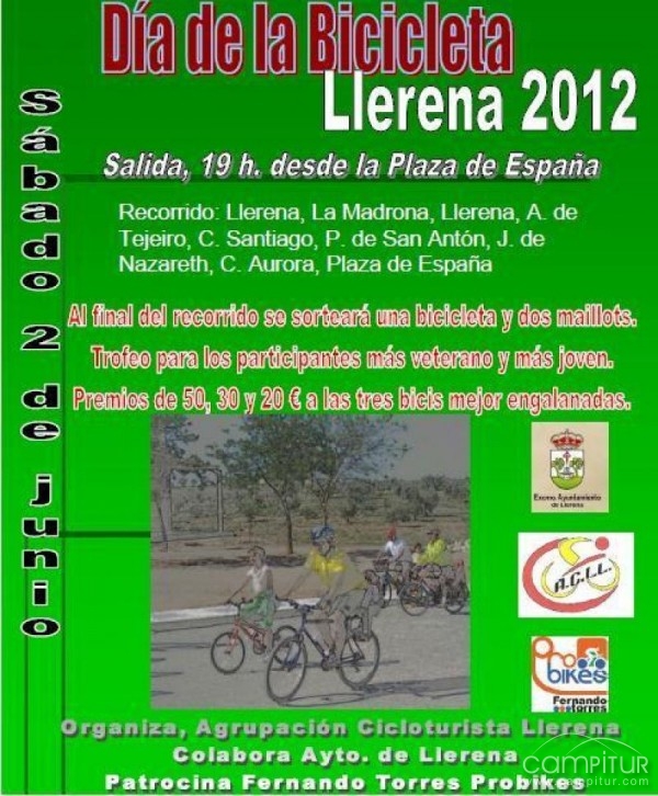 El próximo sábado Llerena celebra el Día de la Bicicleta 