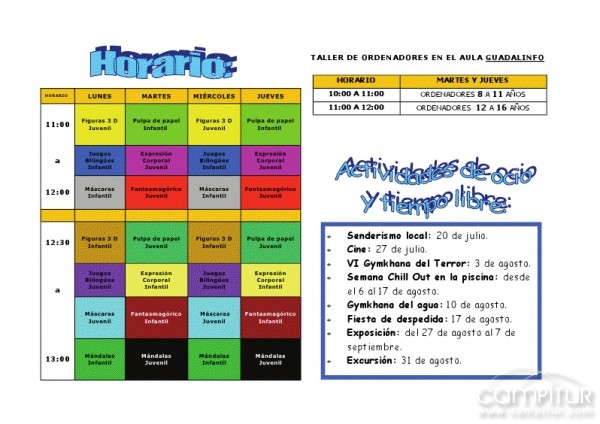Talleres y actividades para este Verano Boom 2012 de Constantina 
