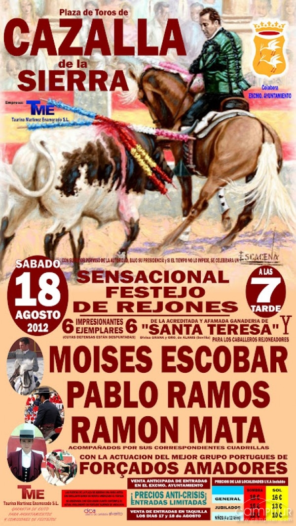 Sensacional Festejo de Rejones en Cazalla de la Sierra 