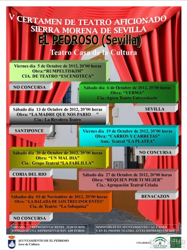 El Pedroso acoge el V Certamen de Teatro Aficionado Sierra Morena de Sevilla  