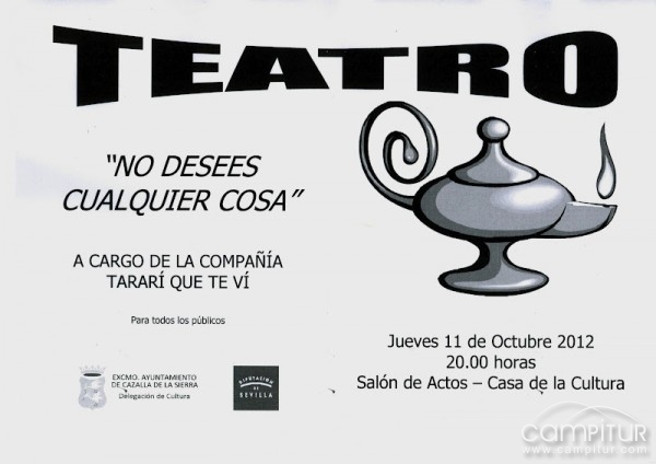 La compañía de teatro Tararí que te Vi se sube al escenario de la Casa de la Cultura de Cazalla de la Sierra 