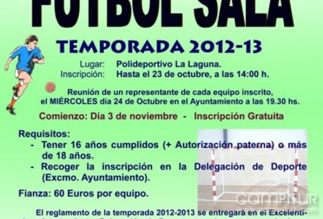 Abierto el plazo de inscripción para la Liga Local de Fútbol Sala de Constantina 2012/2013  