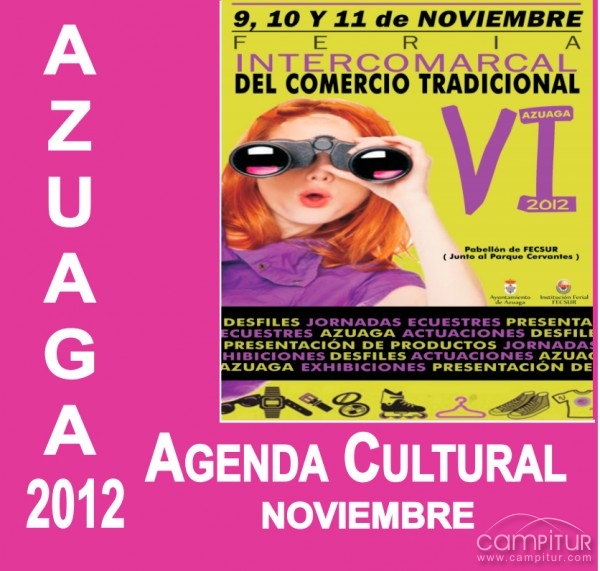Agenda Cultural para el mes de noviembre en Azuaga 