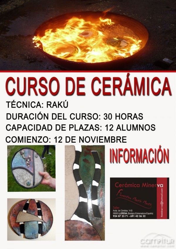 Llerena acogerá la impartición de un Curso de Cerámica Rakú 