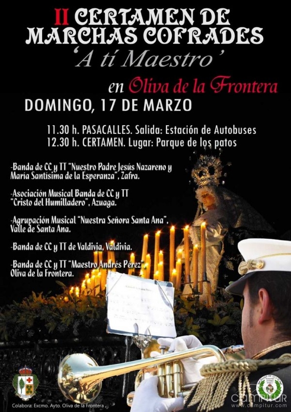 La banda de cornetas y tambores Cristo del Humilladero en Oliva de la Frontera