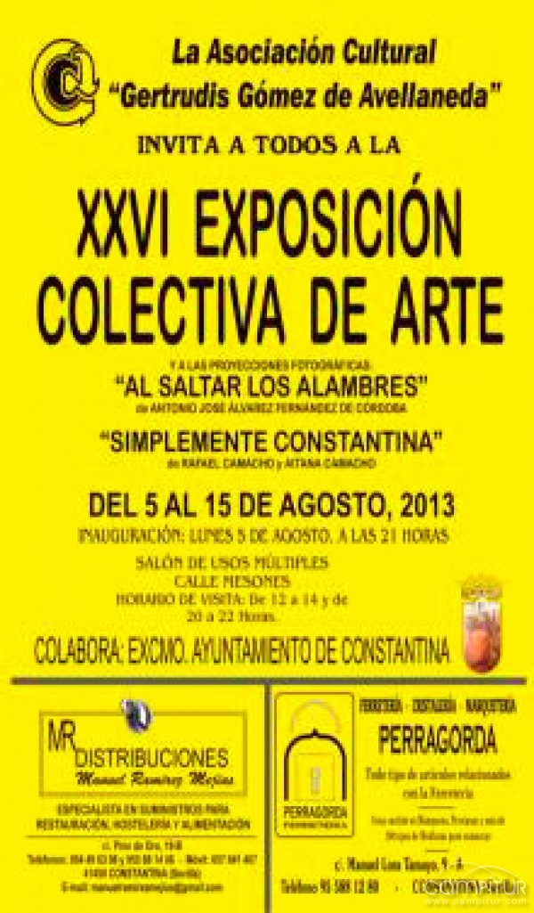 Apertura de la XXVI Exposición Colectiva de Arte en Constantina 