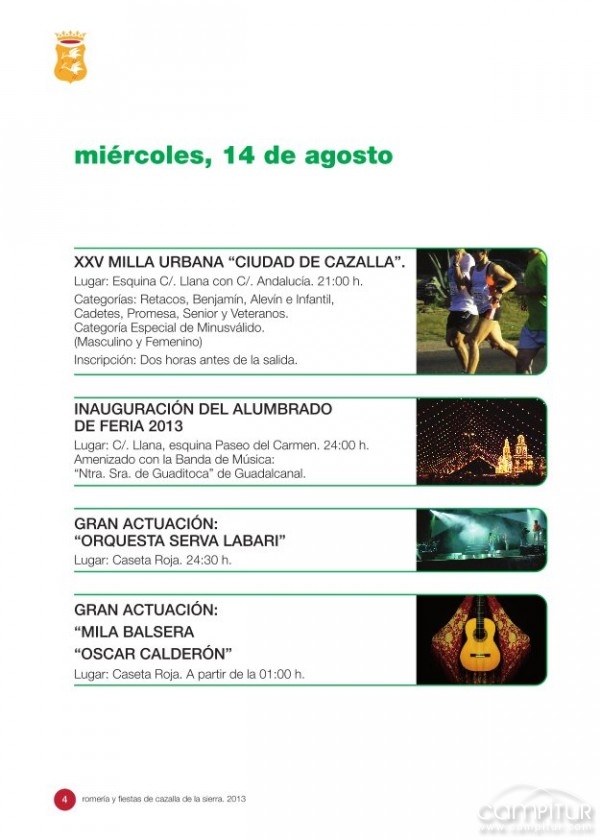 Fiestas Patronales 2013 de Cazalla de la Sierra 