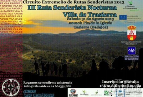 III Ruta Senderista Nocturna Villa de Trasierra 