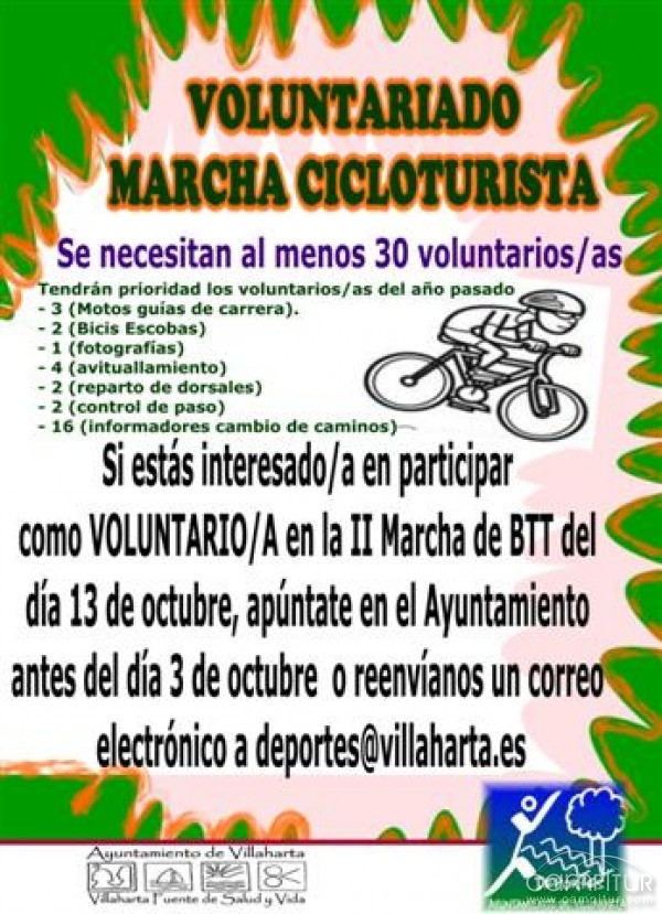 Se necesitan voluntarios para la Marcha Cicloturista en Villaharta 