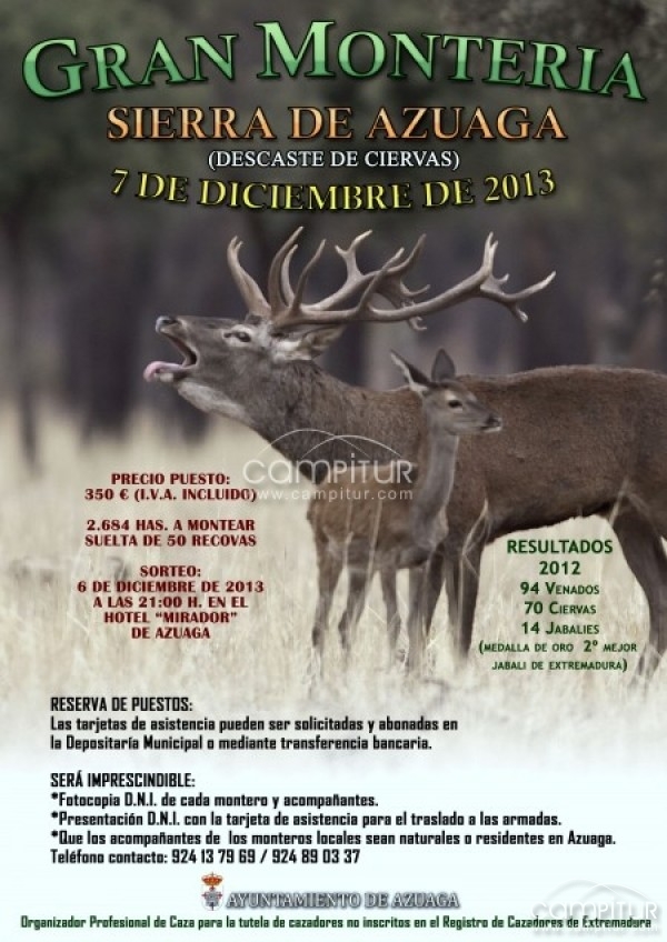 Gran Montería Sierra de Azuaga 2013