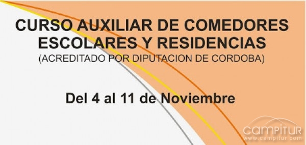 Curso de Auxiliar de Comedores Escolares y Residencias en Belmez 