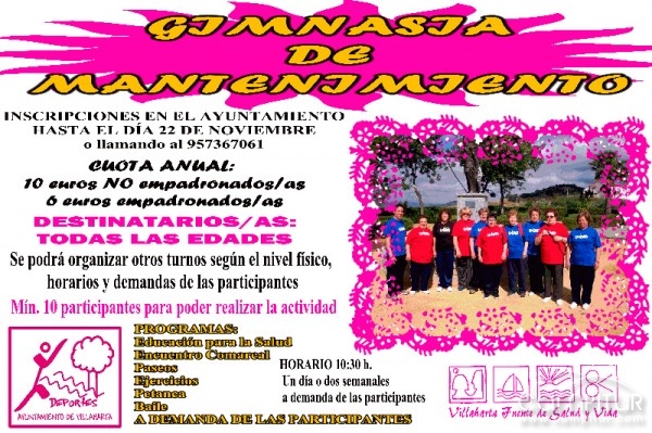 Gimnasia de Mantenimiento en Villaharta 
