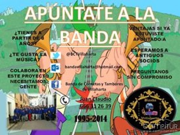 Abierto el plazo de inscripción para la Banda de Cornetas y Tambores de Villaharta 
