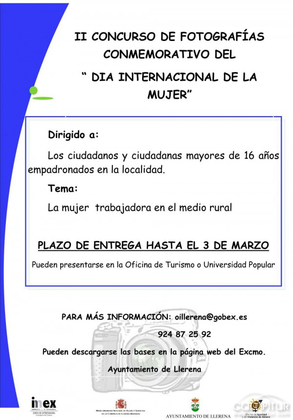 II Concurso de Fotografía y II Concurso de Carteles conmemorativos del Día de la Mujer en Llerena 