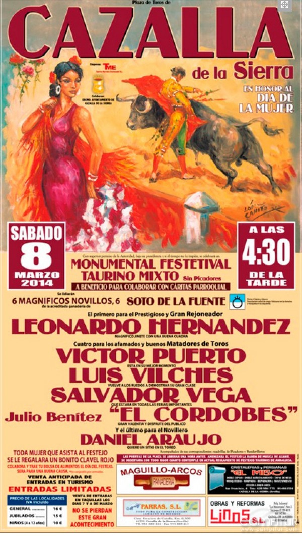 Festival Taurino Mixto en Cazalla de la Sierra 