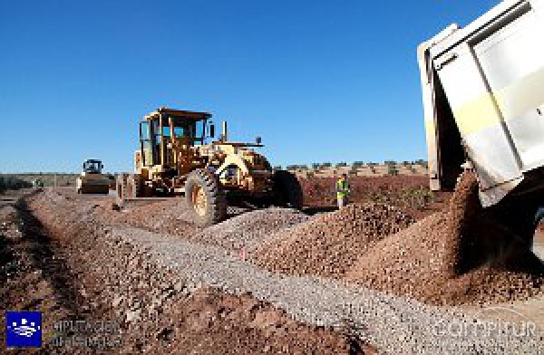 Corte de tráfico en la Carretera Provincial BA-082 de Llera a la EX-202