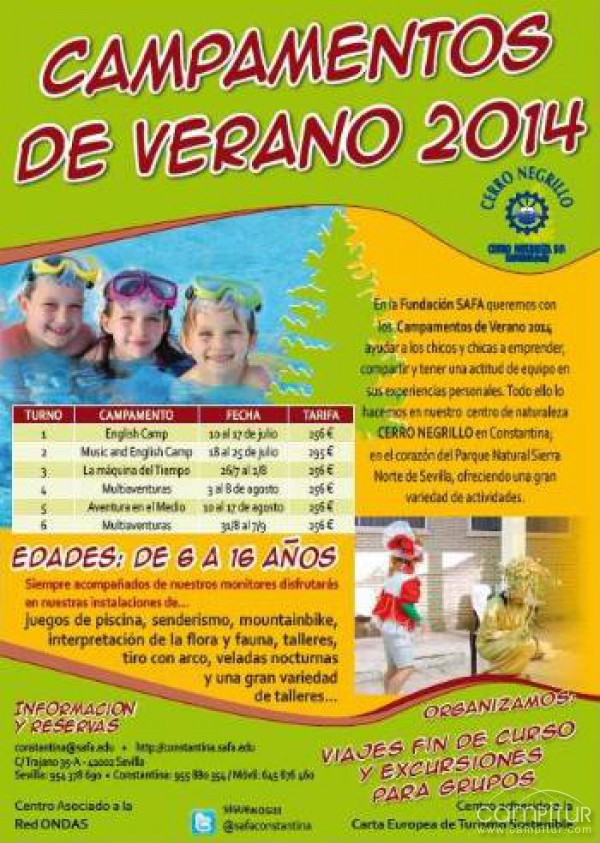 La Fundación SAFA presenta sus Campamentos de Verano Constantina 2014 