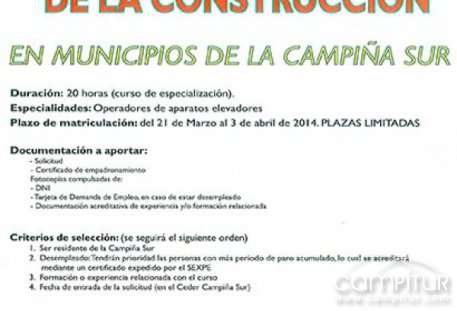 Curso TPC Operadores de aparatos elevadores en la Campiña Sur 
