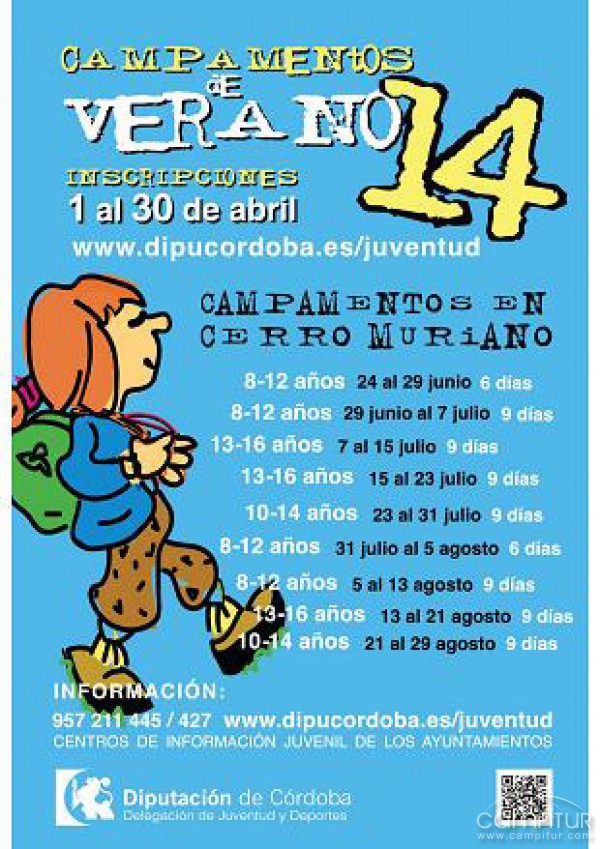 Abierto el plazo de inscripción para los Campamentos de Verano 2014 en Cerro Muriano 