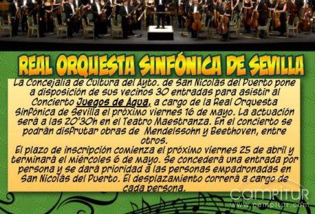 El Ayuntamiento de San Nicolás del Puerto da 30 entradas para el concierto Juegos de Agua 