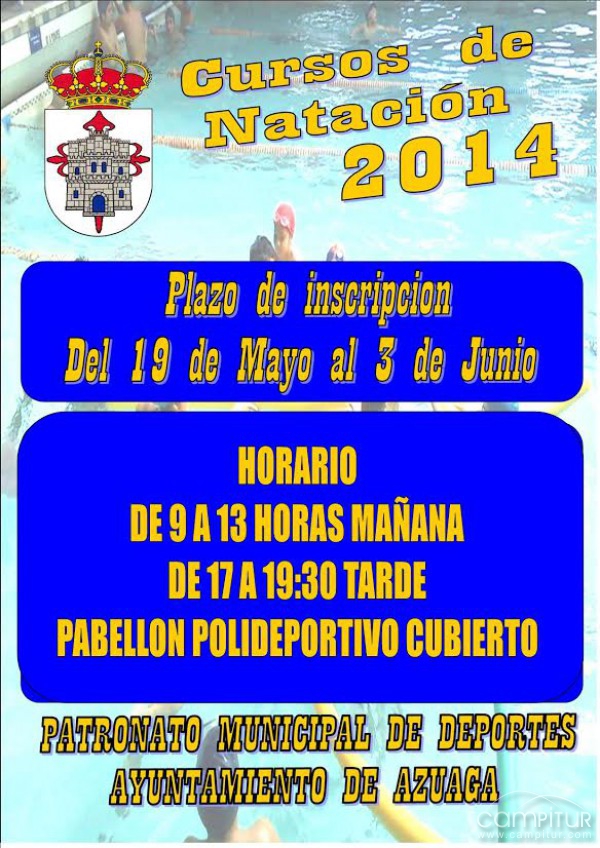 Abierto el plazo de matriculación para Cursos de Natación en Azuaga 