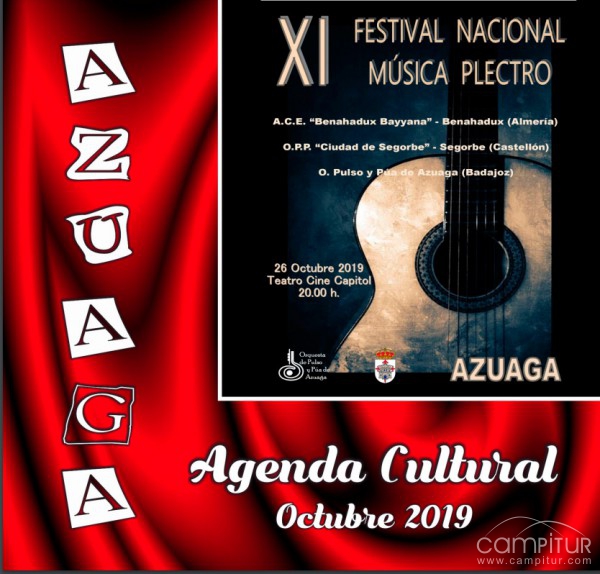 Agenda Cultural para octubre en Azuaga 