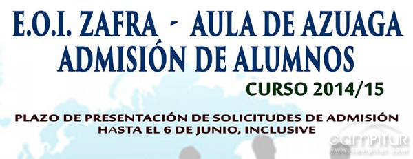 E.O.I. Zafra – Aula de Azuaga admisión de alumnos 